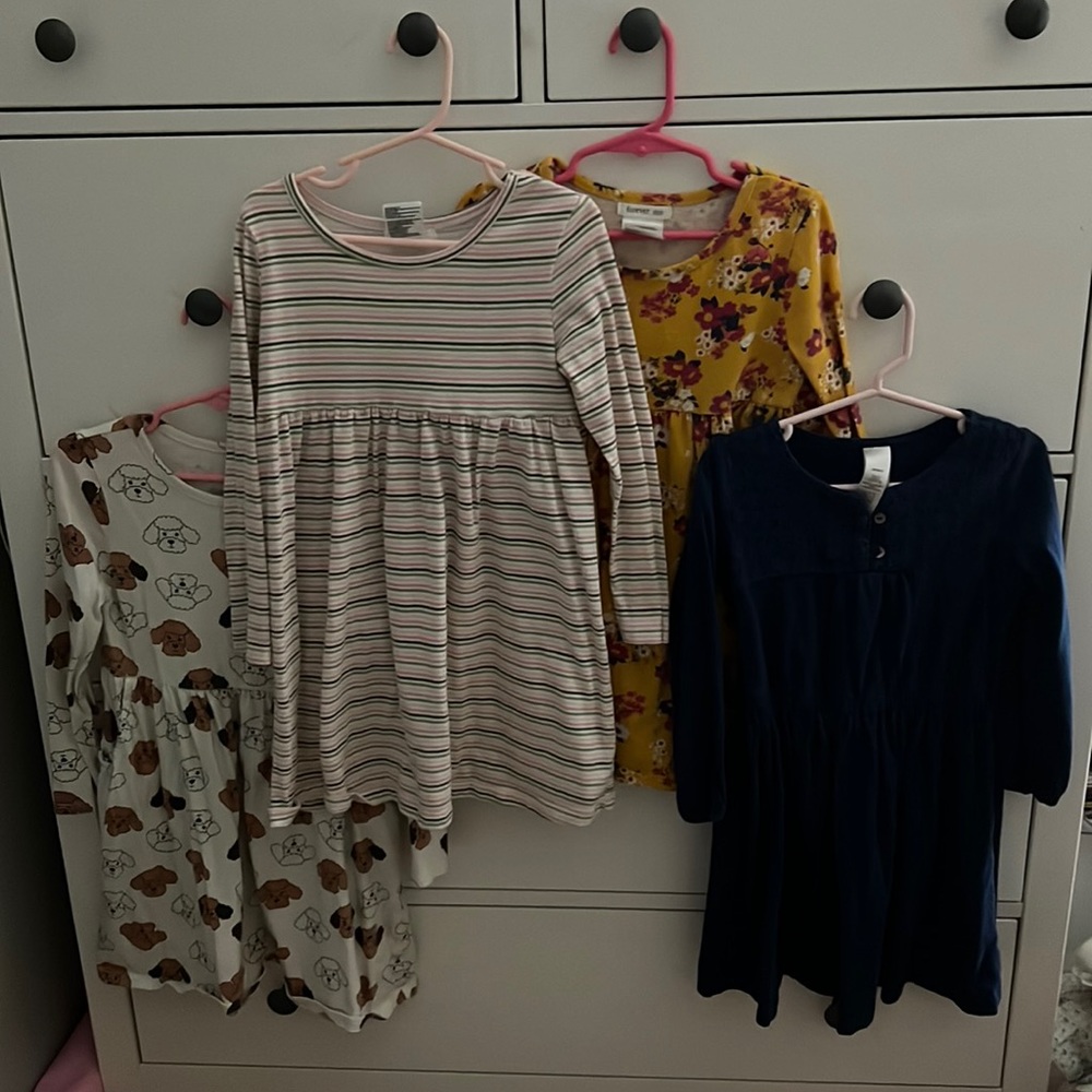 Set of size 5t long sleeve dresses. All in good condition.